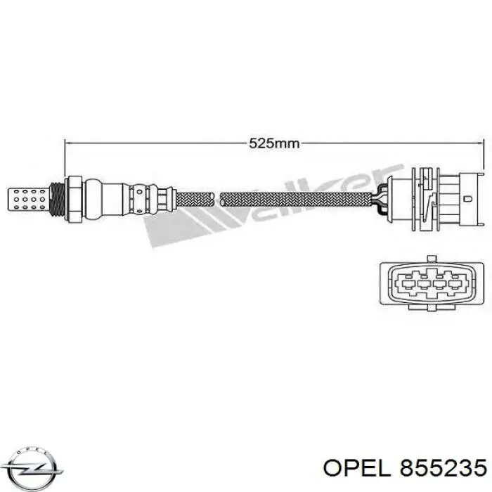 855235 Opel лямбдазонд, датчик кисню