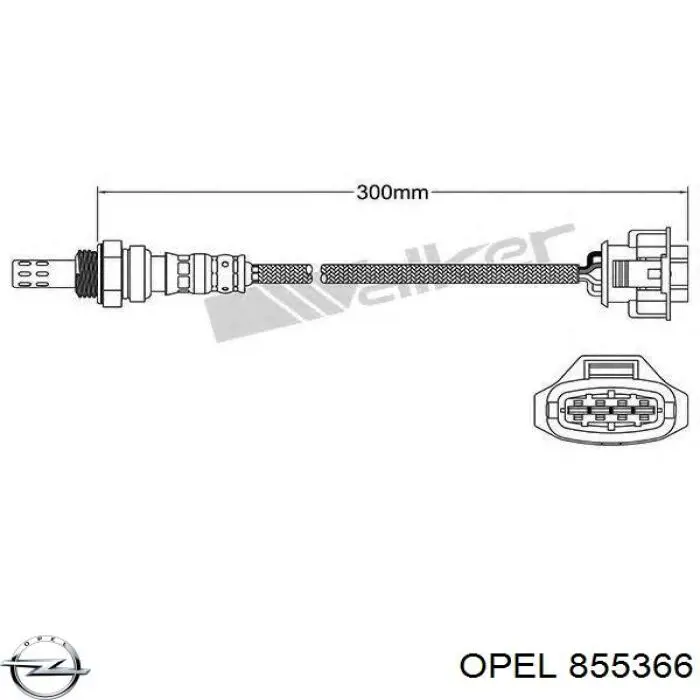 Лямбдазонд, датчик кисню до каталізатора 855366 Opel
