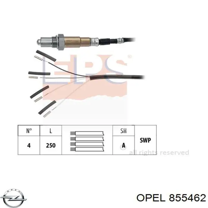  Opel 855462 ціна, від 22.57 USD