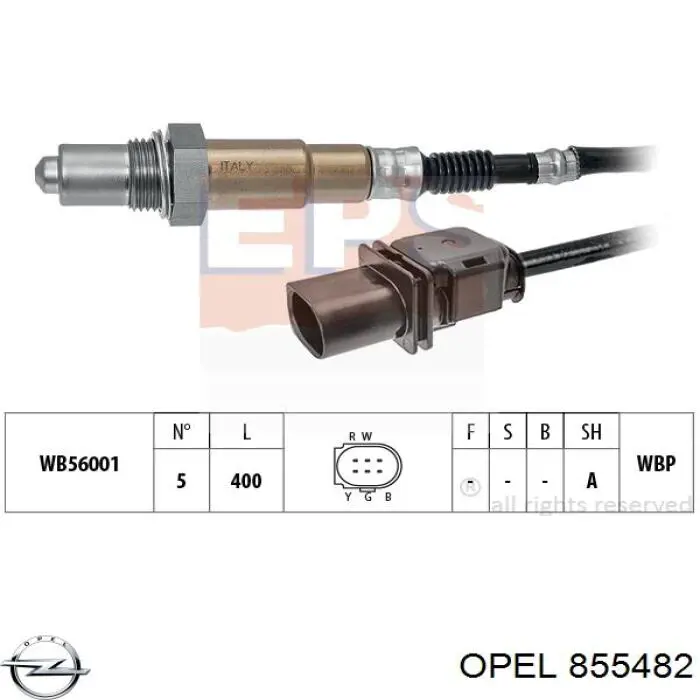 Купити 855482 Opel Лямбдазонд, датчик кисню до каталізатора