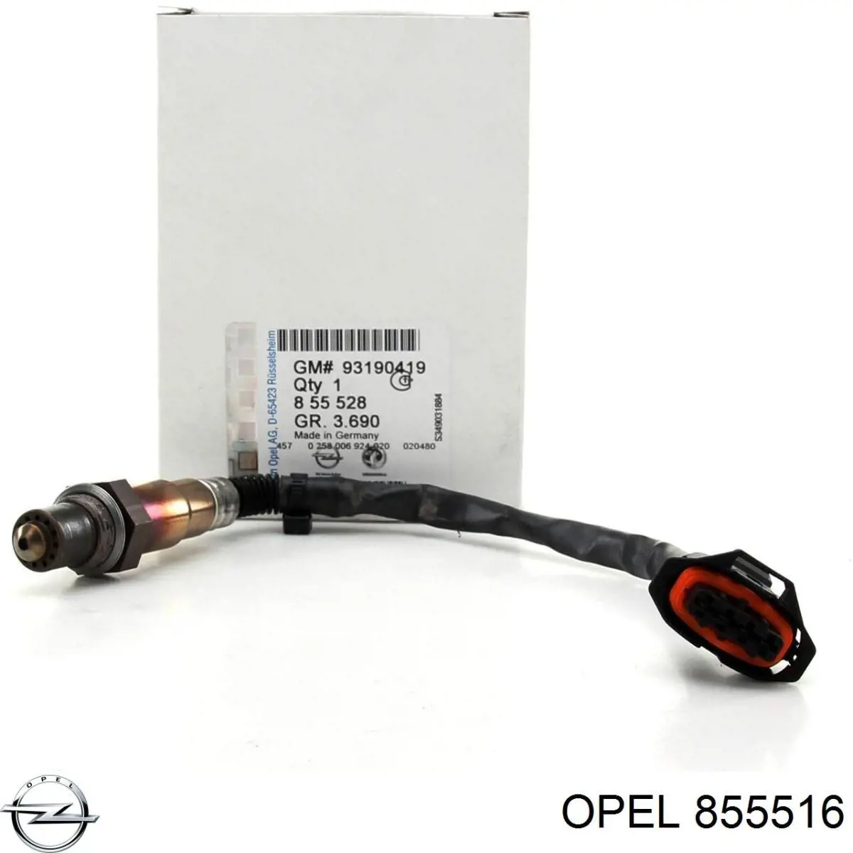 855516 Opel лямбда-зонд, датчик кисню після каталізатора