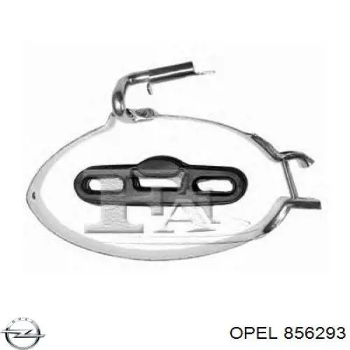 856293 Opel кронштейн/хомут глушника, задній