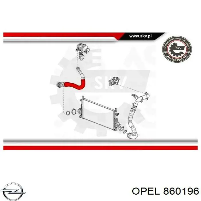Купити 860196 Opel Шланг/патрубок интеркуллера