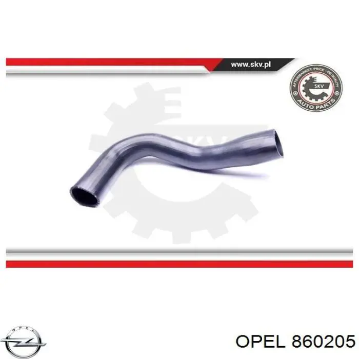 Шланг/патрубок интеркуллера 0860196 Opel