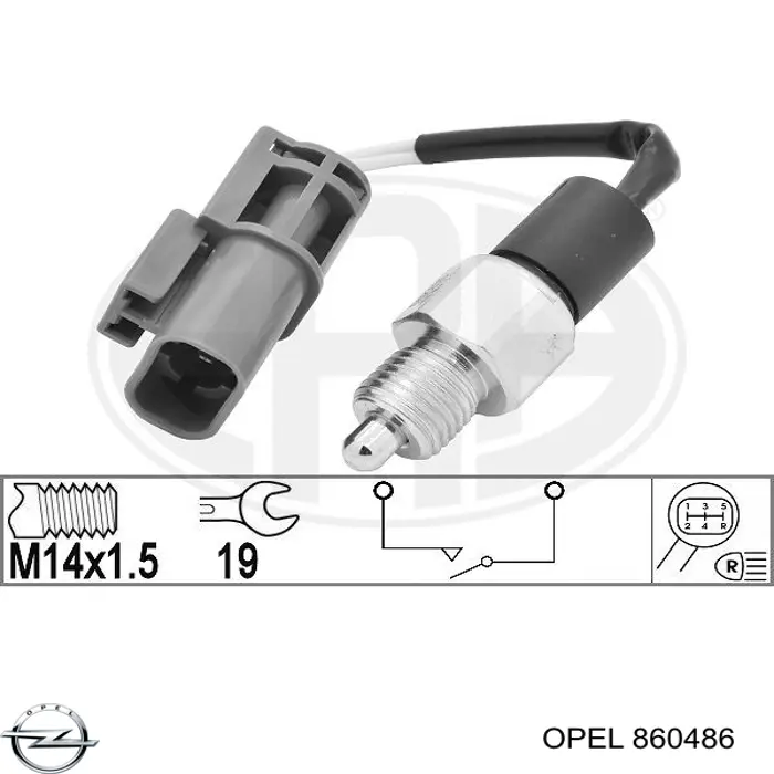 Клапан перетворювач тиску наддуву (соленоїд) 0860486 Opel