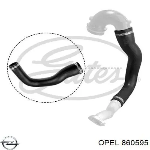 Купити 860595 Opel Шланг/патрубок интеркуллера