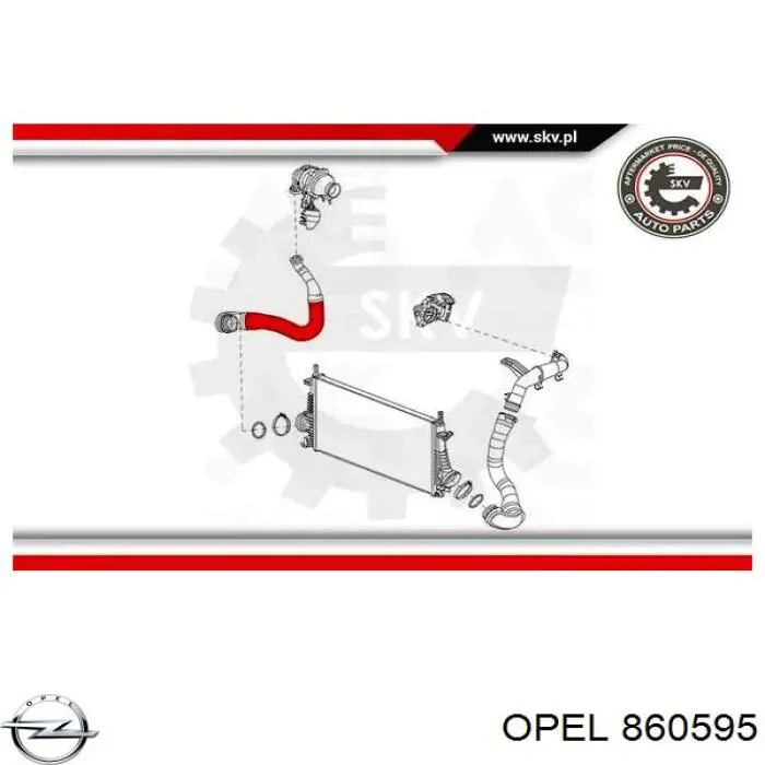 Трубка, що нагнітається Opel 860595 ціна, від 8.23 USD