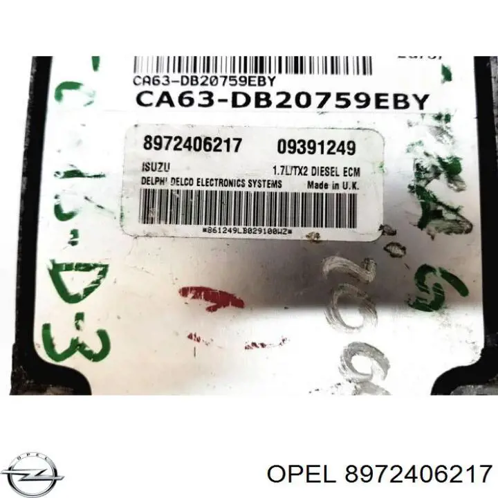  Opel 8972406217 ціна, від 61.87 USD