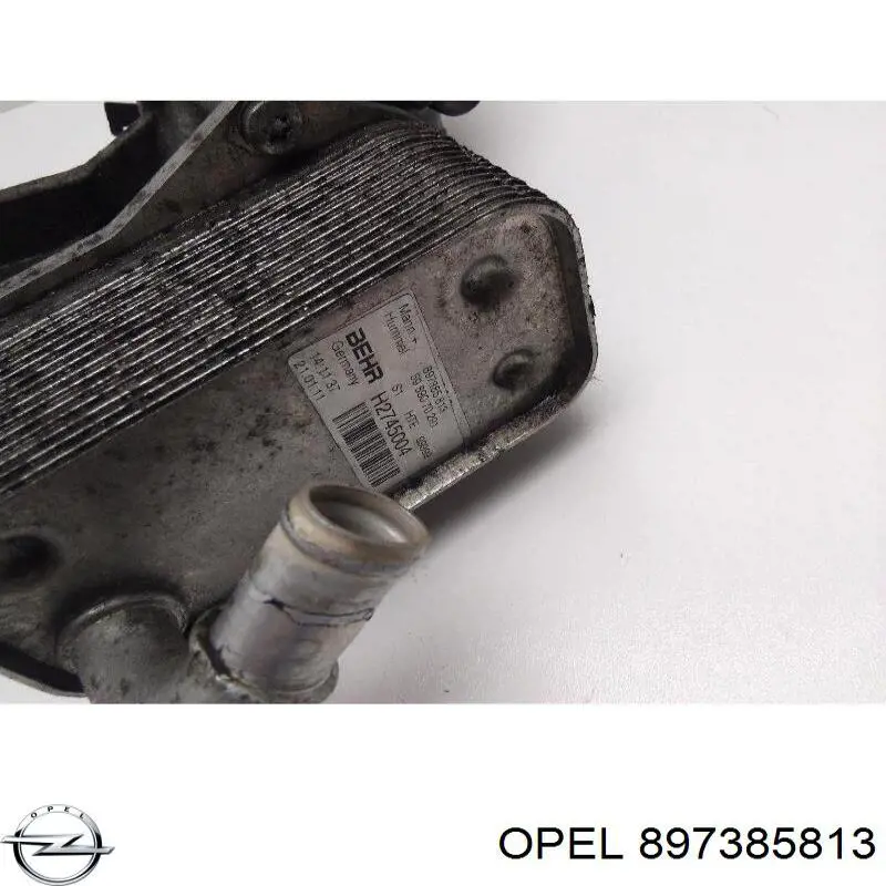 897385813 Opel радіатор масляний (холодильник, під фільтром)