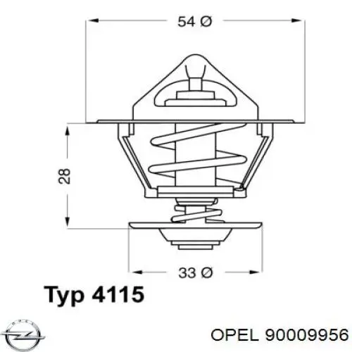 Автомобільний термостат Opel 90009956 ціна, від 8.75 USD