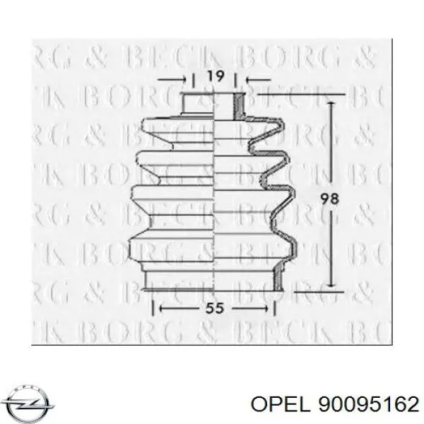 Пильник гранати внутрішній, передній півосі Opel 90095162 ціна, від 6.73 USD
