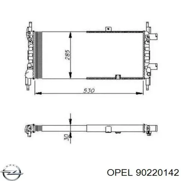 Радіатор основний Opel 90220142 ціна, від 47.61 USD