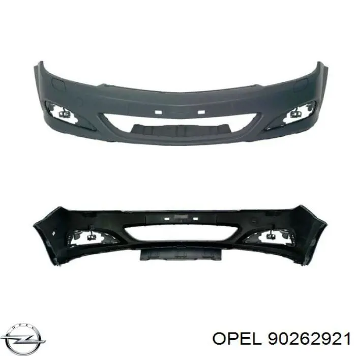 90262921 Opel Бампер передній в зборі