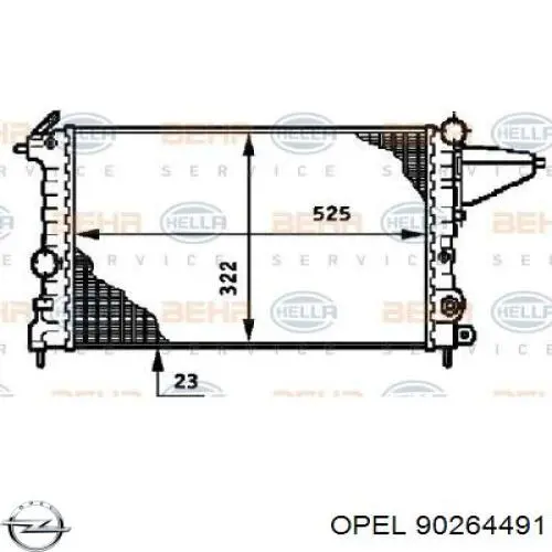 Радіатор основний Opel 90264491 ціна, від 42.44 USD
