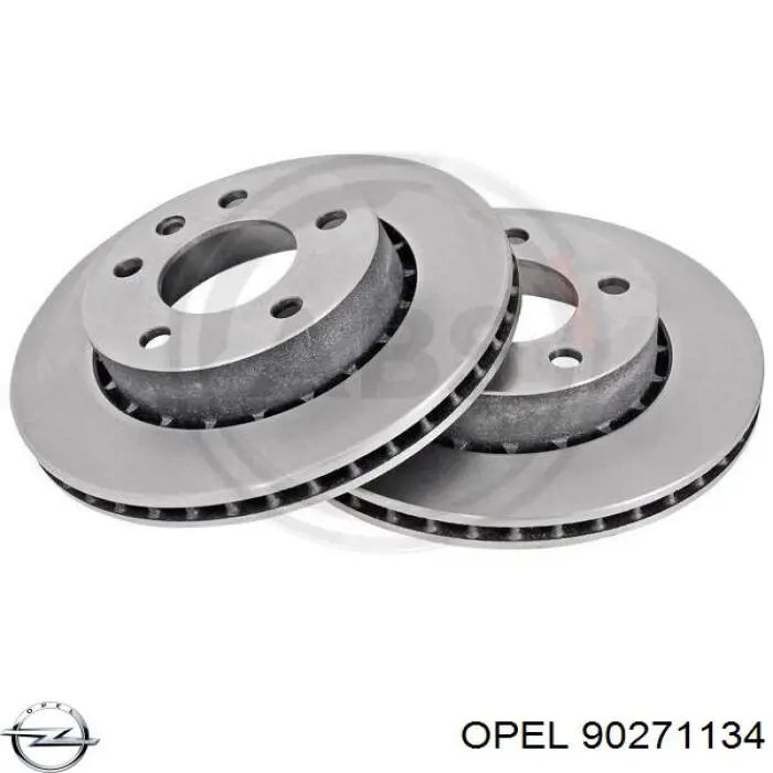 Диск переднього гальма Opel 90271134 ціна, від 31.85 USD