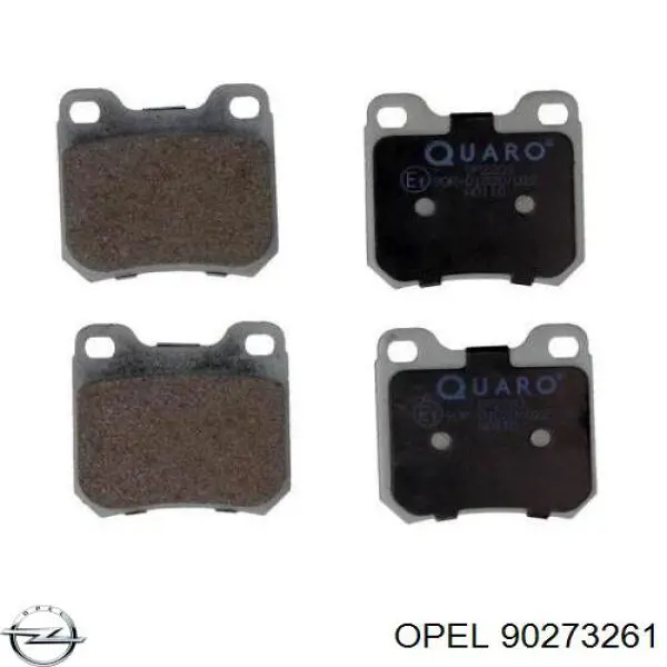 Задні гальмівні колодки Opel 90273261 ціна, від 11.40 USD