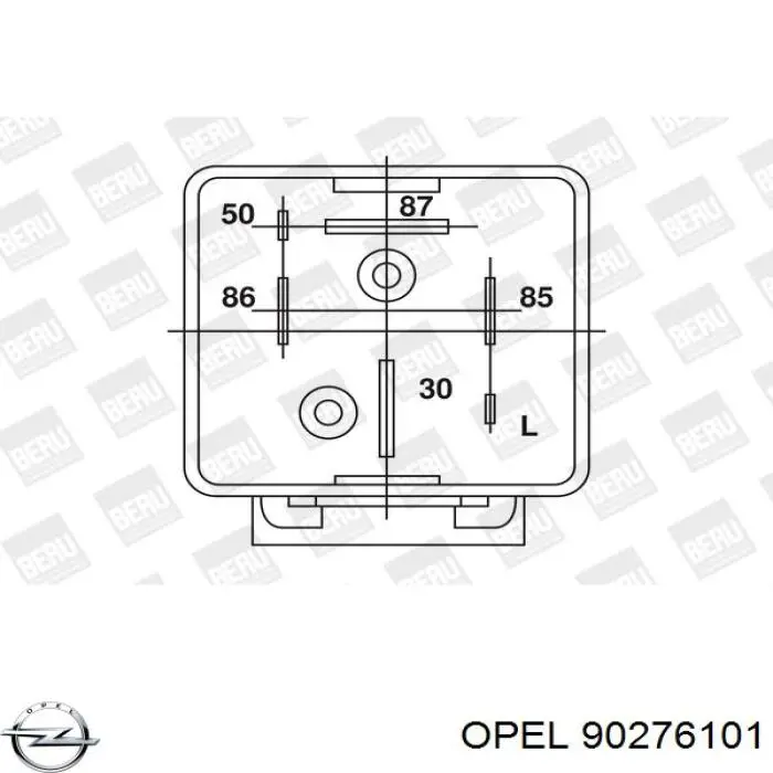 Реле управління Opel 90276101 ціна, від 32.06 USD