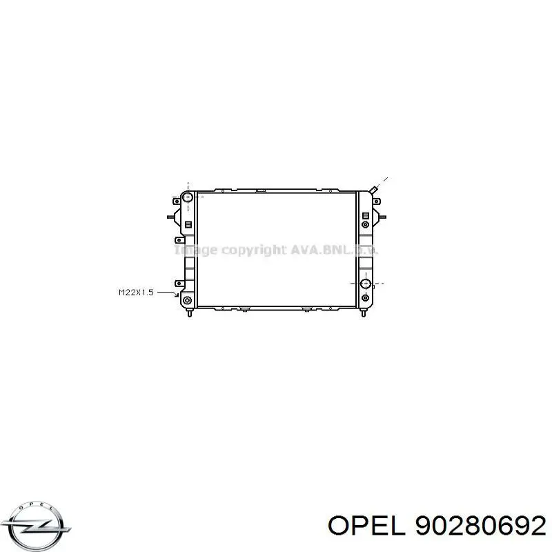 Радіатор основний Opel 90280692 ціна, від 36.70 USD