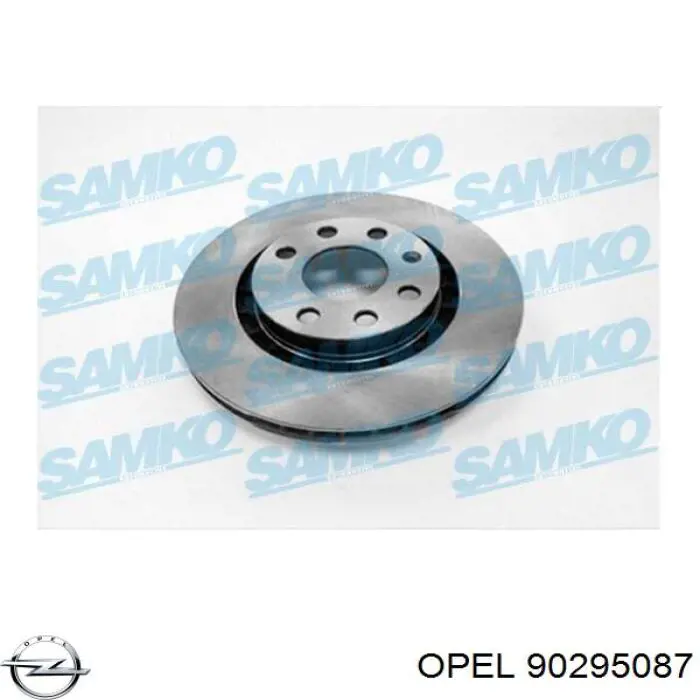 Диск переднього гальма Opel 90295087 ціна, від 28.56 USD