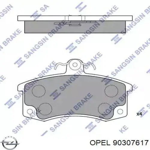 90307617 Opel супорт радіатора нижній/монтажна панель кріплення фар