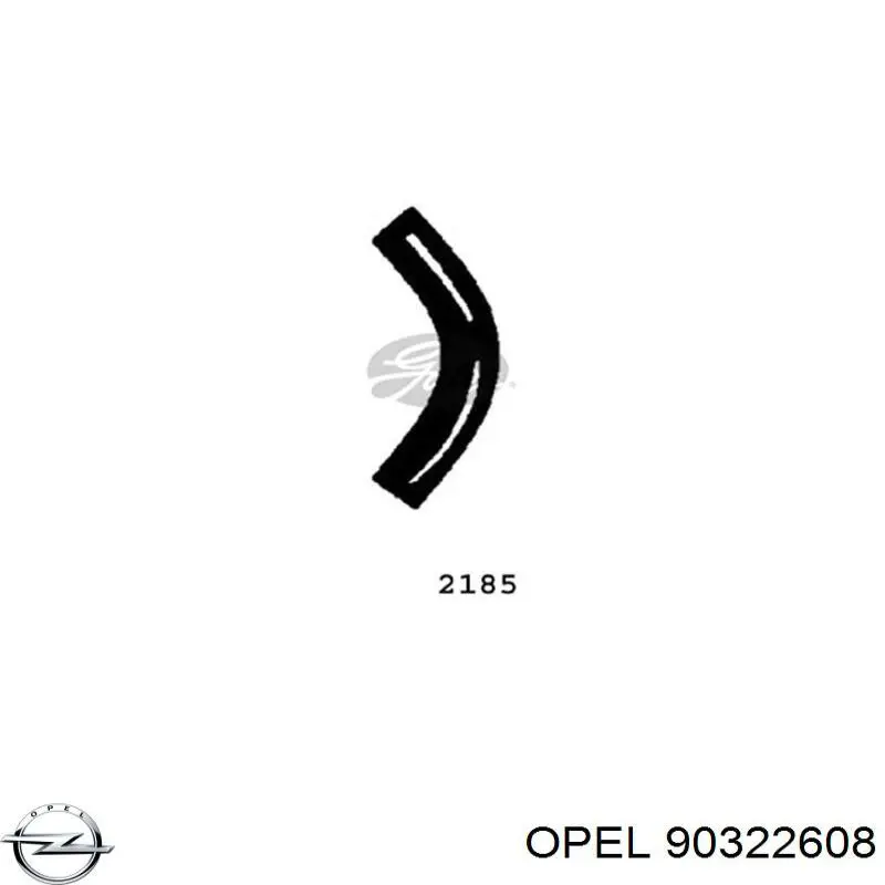 Купити 90322608 Opel Шланг/патрубок радіатора охолодження, верхній