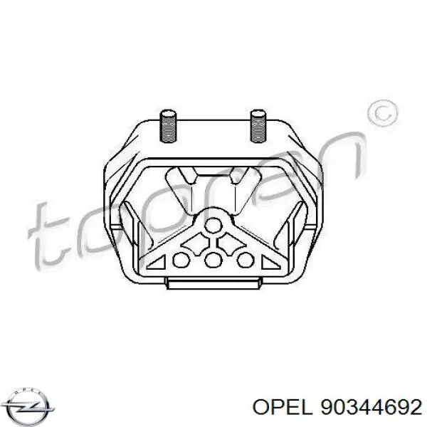 Подушка (опора) двигуна, задня 90344692 Opel