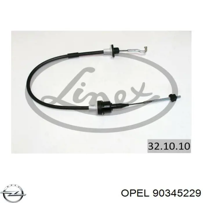 Трос зчеплення 90345229 Opel