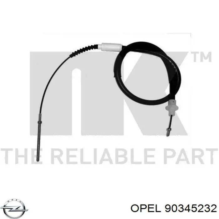 Трос зчеплення 90345232 Opel