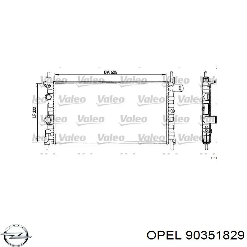 Радіатор основний Opel 90351829 ціна, від 39.41 USD