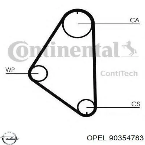 Ремінь ГРМ 90354783 Opel