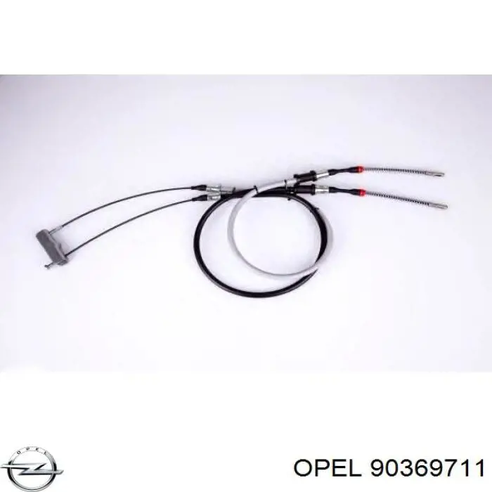 90369711 Opel Трос ручного гальма задній, правий/лівий