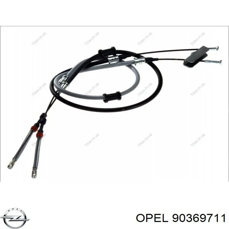 Купити 90369711 Opel Трос ручного гальма задній, правий/лівий