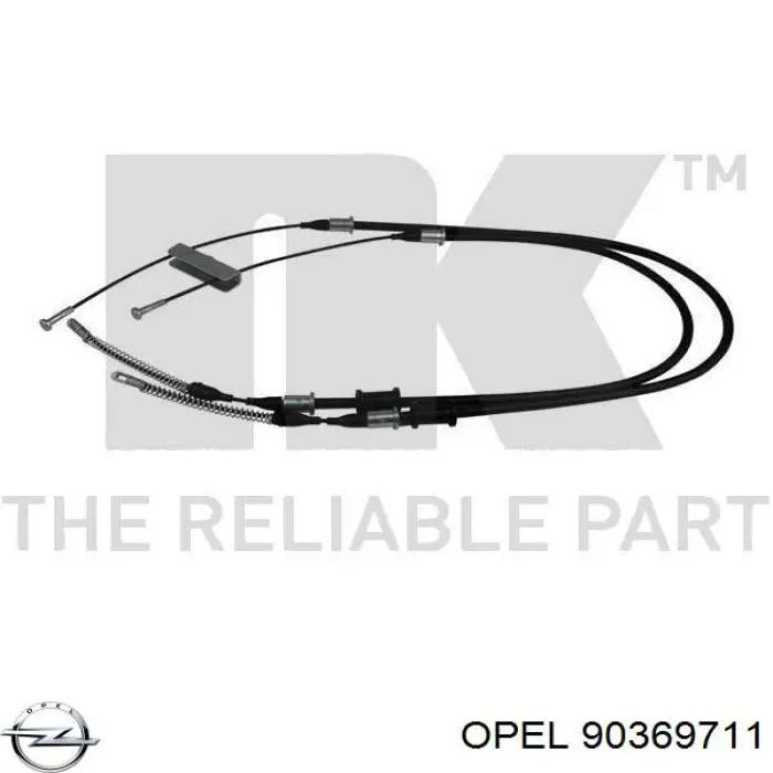 Трос ручного гальма задній, правий/лівий Opel 90369711 ціна, від 16.03 USD