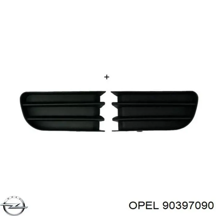 Накладка бампера переднього, права 90397090 Opel