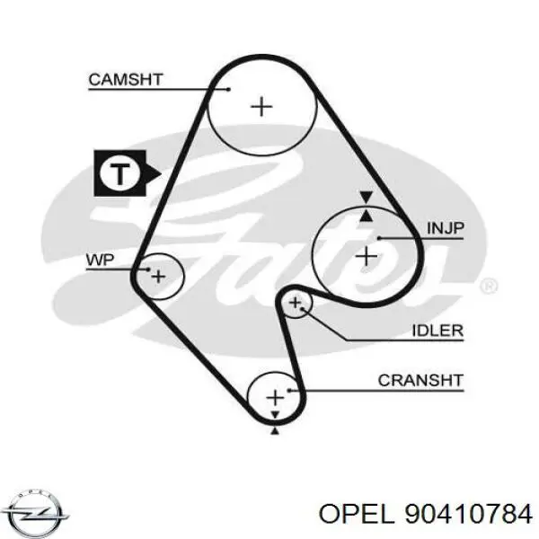 Зубчастий ремінь Opel 90410784 ціна, від 14.94 USD