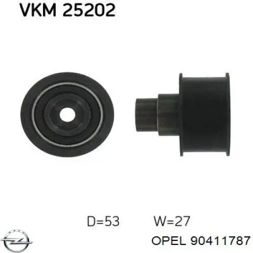Купити 90411787 Opel Ролик паразитний ГРМ