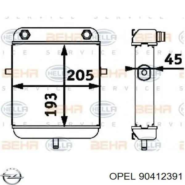 Масляний радіатор охолодження рідини АКПП 90412391 OPEL