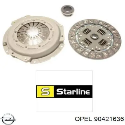 Комплект зчеплення (3 частини) Opel 90421636 ціна, від 102.13 USD