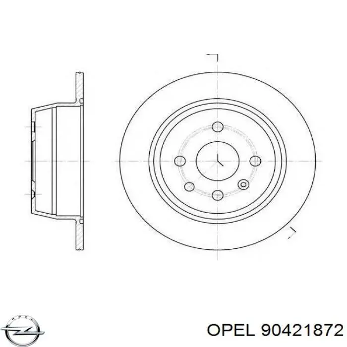 Задні дискові гальма Opel 90421872 ціна, від 22.80 USD