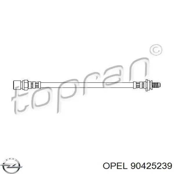 90425239 Opel шланг гальмівний задній