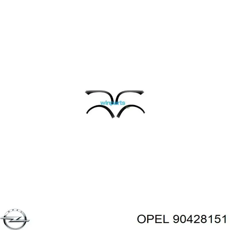 90428151 Opel Розширювач/накладка арки переднього крила, лівий