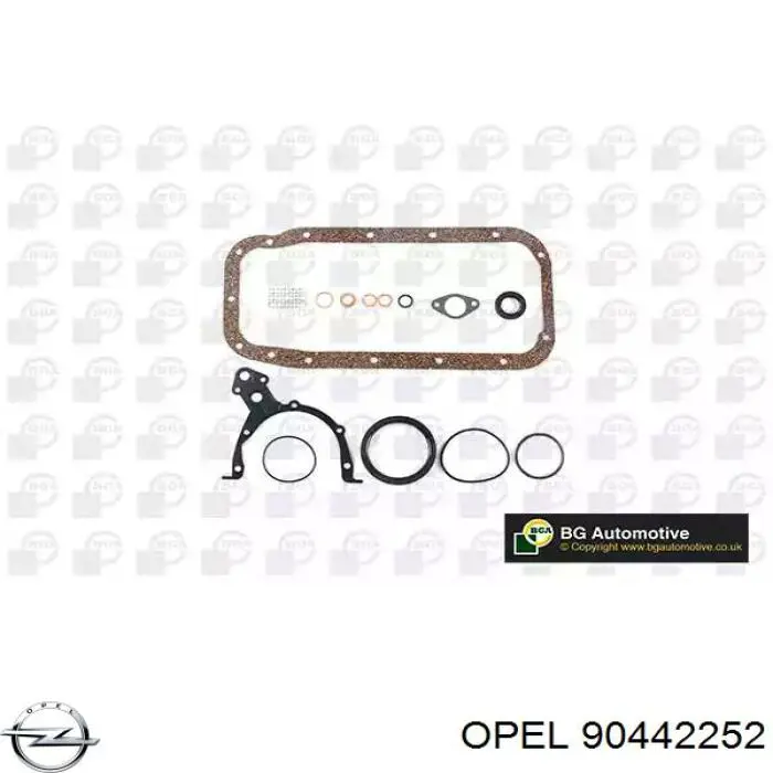 90442252 Opel Комплект прокладок двигуна, нижній