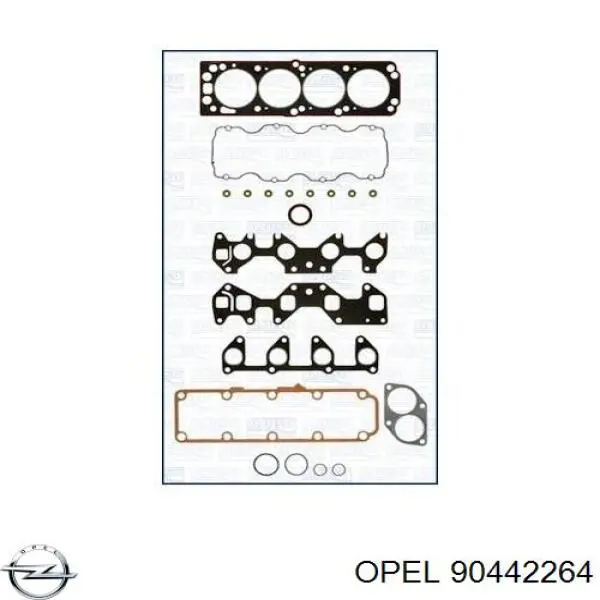 Комплект прокладок двигуна, верхній 90442264 Opel