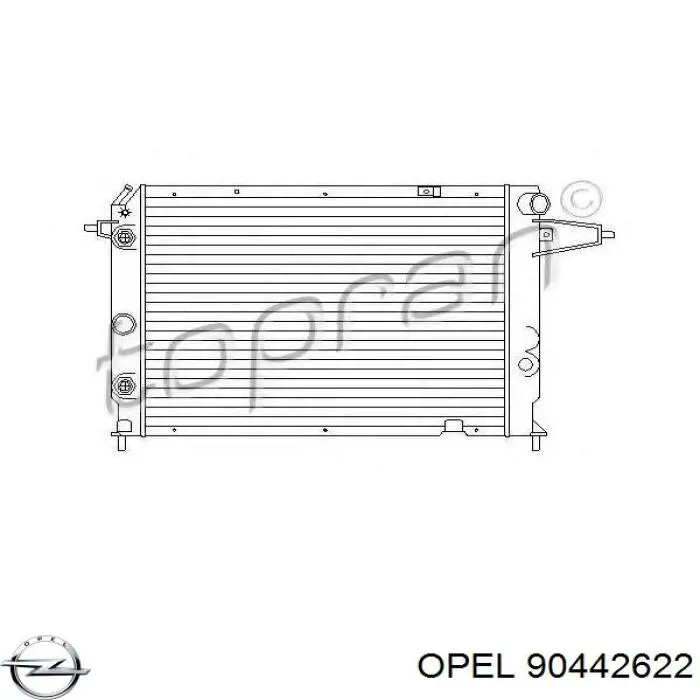 Радіатор охолодження двигуна 90442622 Opel