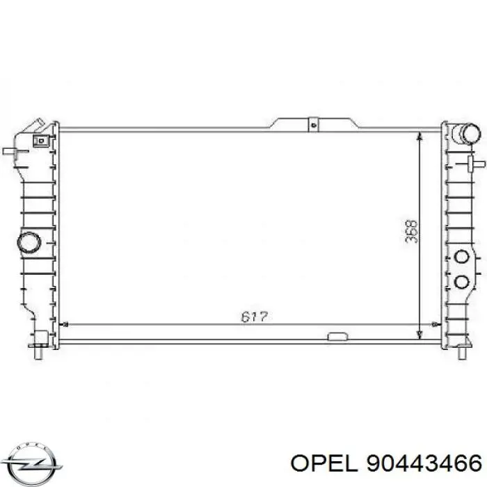 Радіатор 90443466 Opel