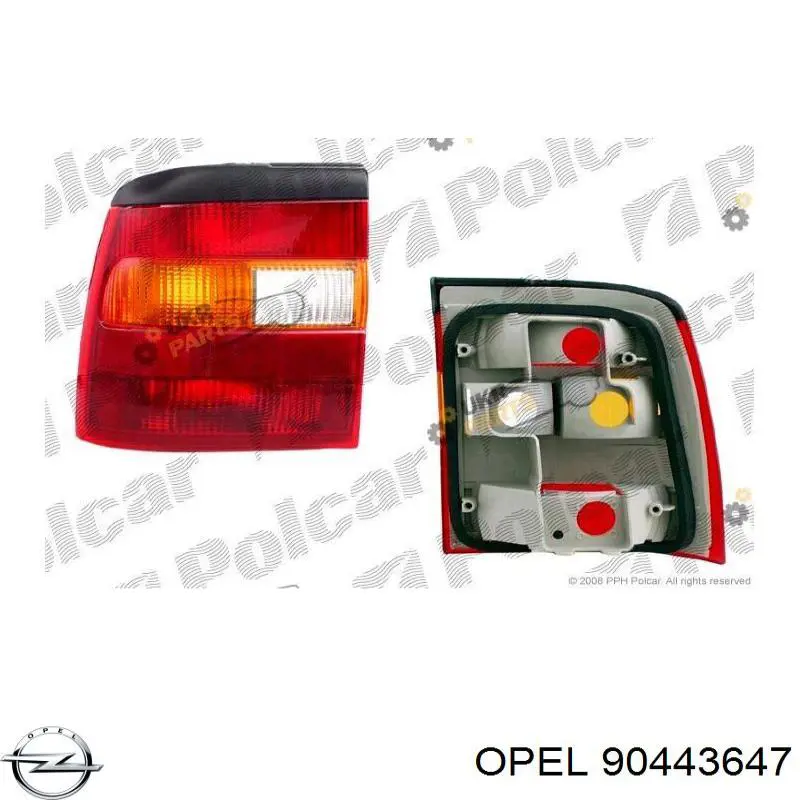 90443647 Opel ліхтар задній правий
