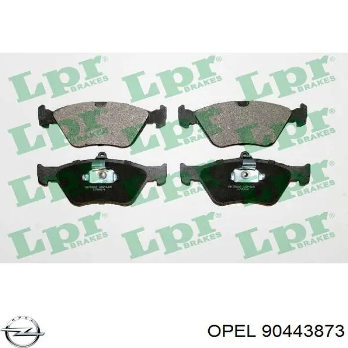 Купити 90443873 Opel Колодки гальмівні передні, дискові