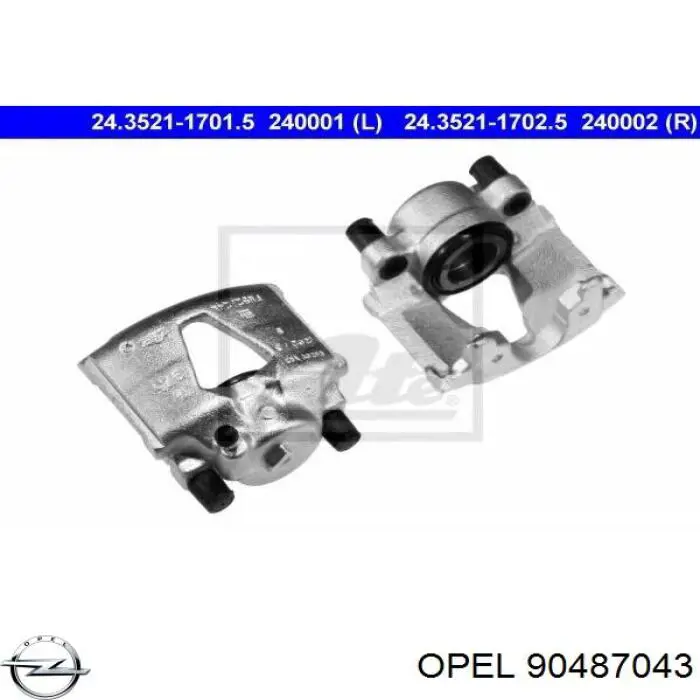 Супорт гальмівний передній правий Opel 90487043 ціна, від 42.61 USD