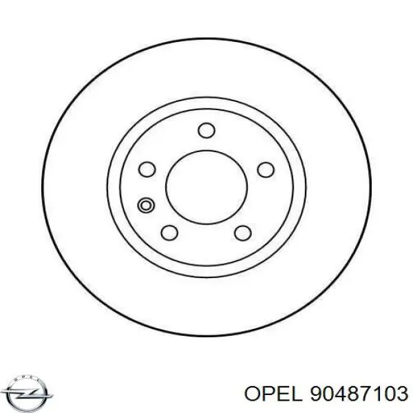 90487103 Opel Гальмо дискове переднє