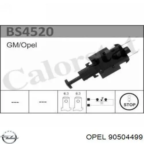 Купити 90504499 Opel Датчик педалі гальма